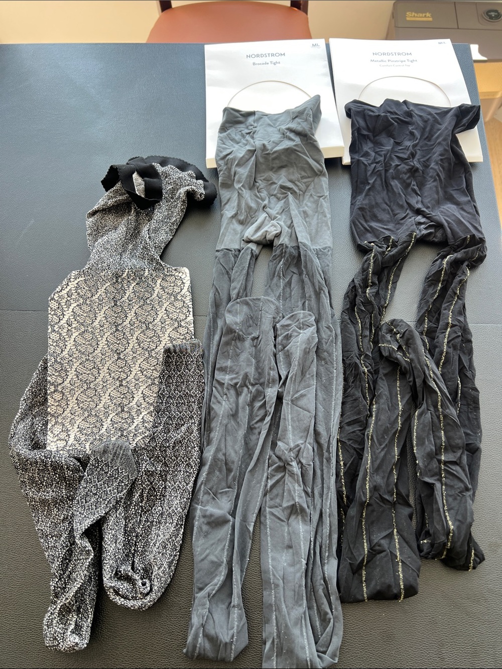 Nordstrom Women's Tights Bundle — Gray, Black & Patterned